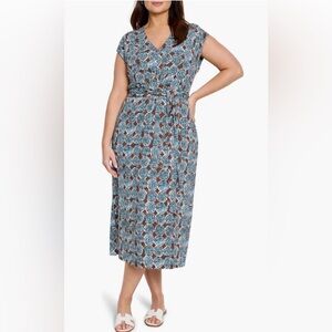 NIC+ZOE Sand Dollar Stella midi dress New NWT size 3X summer wedding guest